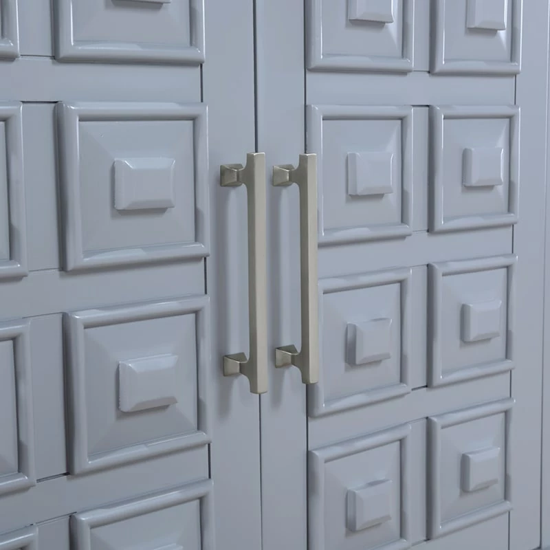 Sadie 2-Drawer Geometric Cabinet, Grey 8 Sadie 2-Drawer Geometric Cabinet, Grey - Image 6