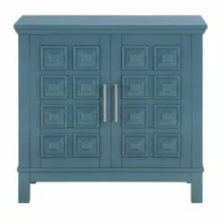 Sadie 2-Drawer Geometric Cabinet, Turquoise -Storage supplies shop sadie 2 drawer geometric cabinet turquoise 1