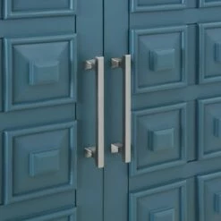 Sadie 2-Drawer Geometric Cabinet, Turquoise -Storage supplies shop sadie 2 drawer geometric cabinet turquoise 4