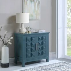 Sadie 2-Drawer Geometric Cabinet, Turquoise -Storage supplies shop sadie 2 drawer geometric cabinet turquoise 6