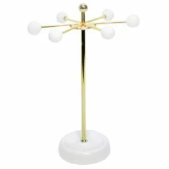 Sfera French White Ceramic & Gold Wire Jewelry Tree