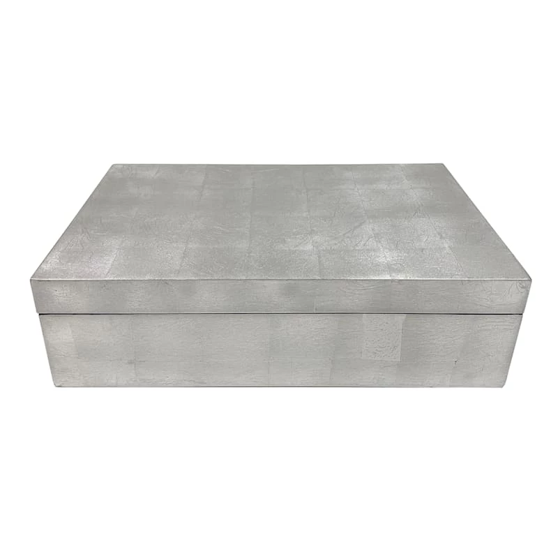 Silver Decorative Box, 13x7 3 Silver Decorative Box, 13x7