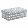 Silver Foil Spiked Decor Box, 7x3 2 Silver Foil Spiked Decor Box, 7x3 -Storage supplies shop silver foil spiked decor box 7x3 1