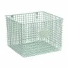 Silver Metal Wire Wall Basket, Medium -Storage supplies shop silver metal wire wall basket medium