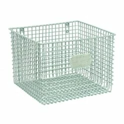 Silver Metal Wire Wall Basket, Medium