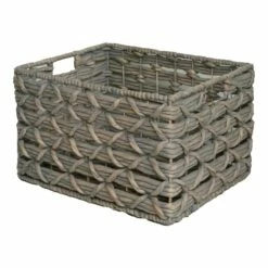 SM GREY RECT WH BSKT