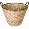 Tapered Woven Wicker Storage Basket, Medium