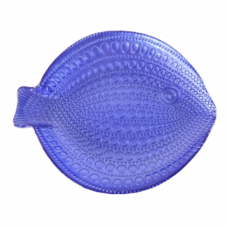 Tracey Boyd Blue Fish Decorative Glass Dish, 11.5x10 3 Tracey Boyd Blue Fish Decorative Glass Dish, 11.5x10