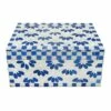 Tracey Boyd Blue Floral Mosaic Box Decor, 8x5 -Storage supplies shop tracey boyd blue floral mosaic box decor 8x5 1