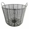 Tracey Boyd Charcoal Grey Round Metal Storage Basket, Large -Storage supplies shop tracey boyd charcoal grey round metal storage basket large