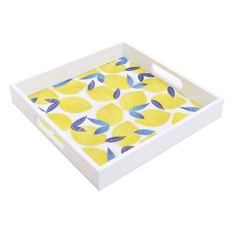 Tracey Boyd Lemon Decorative Tray, 12" 3 Tracey Boyd Lemon Decorative Tray, 12"