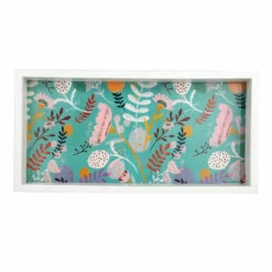 Tracey Boyd Multicolor Floral Printed Decorative Tray, 12x6