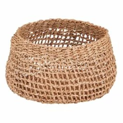 Tracey Boyd Round Grid Weave Slouch Basket, Small