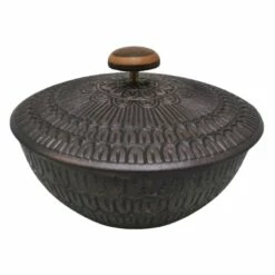 Tracey Boyd Textured Round Box Decor, 7"