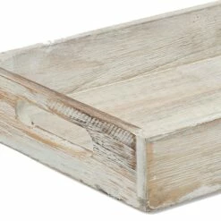 Tracey Boyd White Rustic Wooden Tray, Small -Storage supplies shop tracey boyd white rustic wooden tray small 2