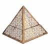 Triangle Wooden Carved Box, 5" -Storage supplies shop triangle wooden carved box 5