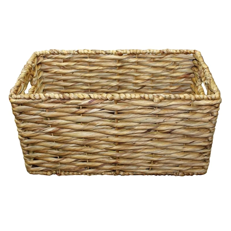 Twisted Water Hyacinth Storage Basket, Small 3 Twisted Water Hyacinth Storage Basket, Small