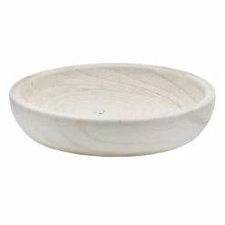 Ty Pennington Bleached Wood Round Decorative Tray, 16"