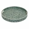 Ty Pennington Blue Capiz Mosaic Round Decorative Tray, 15"