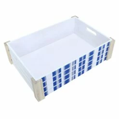 Ty Pennington Cozy Cottage White Wooden Crate, Large