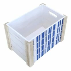 Ty Pennington Cozy Cottage White Wooden Crate, Small