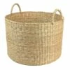 Ty Pennington Round Natural Wicker Basket With Handles, Large -Storage supplies shop ty pennington round natural wicker basket with handles large
