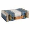 Vintage Denim Decorative Suitcase, 12" -Storage supplies shop vintage denim decorative suitcase 12