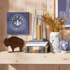 Vintage Denim Decorative Suitcase, 14" 10 Vintage Denim Decorative Suitcase, 14" -Storage supplies shop vintage denim decorative suitcase 14 2