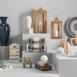 Vintage Denim Decorative Suitcase, 14" 13 Vintage Denim Decorative Suitcase, 14" -Storage supplies shop vintage denim decorative suitcase 14 5