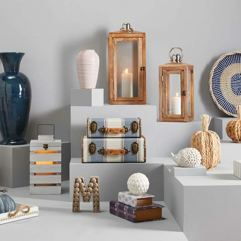 Vintage Denim Decorative Suitcase, 14" 8 Vintage Denim Decorative Suitcase, 14" - Image 6