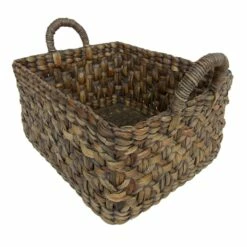 Water Hyacinth Rectangle Grey Extra Medium Basket