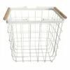 White Metal Wire Bin, 13x16 1 White Metal Wire Bin, 13x16 -Storage supplies shop white metal wire bin 13x16 1