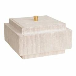 White Woven Box, 9"