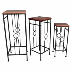 Wood Top Plant Stand, Small