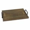 Wood Tray With Metal Handles, 19x12 -Storage supplies shop wood tray with metal handles 19x12 1