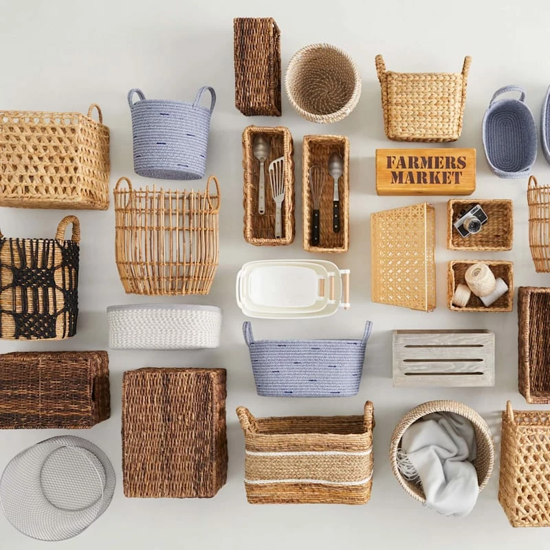 Woven Abaca Storage Basket With Lid, Medium 4 Woven Abaca Storage Basket With Lid, Medium - Image 2