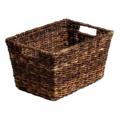 Woven Abaca Tapered Storage Basket, Medium