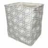 XLarge Square Fabric Basket Geo Grey -Storage supplies shop xlarge square fabric basket geo grey